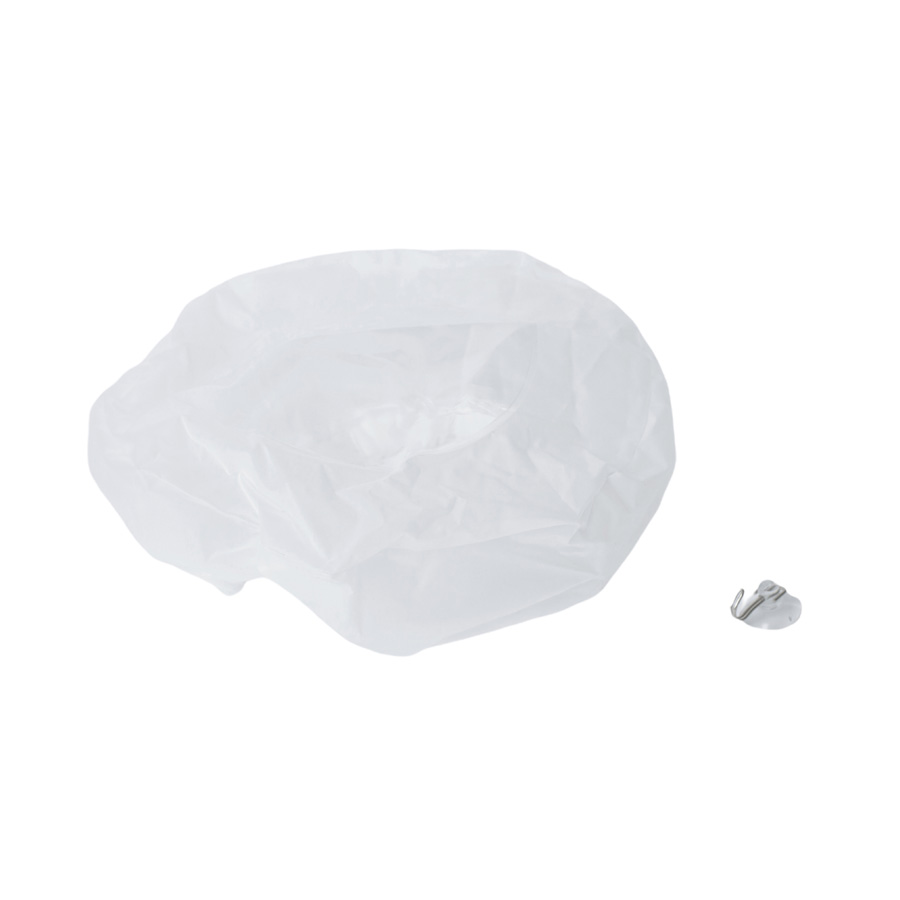 Shower cap Dot - Frost white. ø23 cm.  Environmentally friendly  plastic PEVA - 5