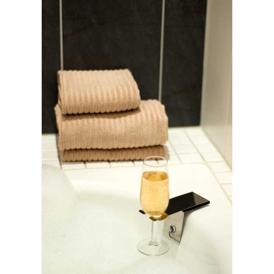 Suction Wine Glass Holder for the Bath. Suction cup mount. - Polished. 14x5x7,5 cm. Stainless steel - 1