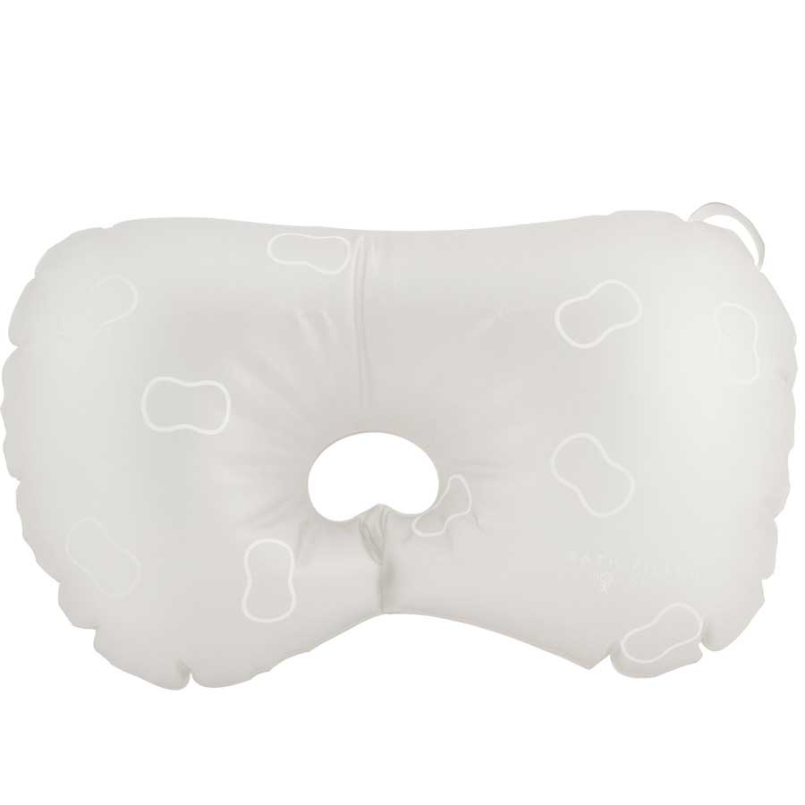 Inflatable Bath Pillow  - Frost white. 24x37x12cm. Recyclable plastic