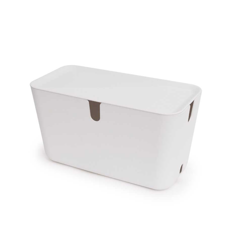 Cable Box XXL - White. 46x21,5x24,5 cm. Plastic, silicone - 4