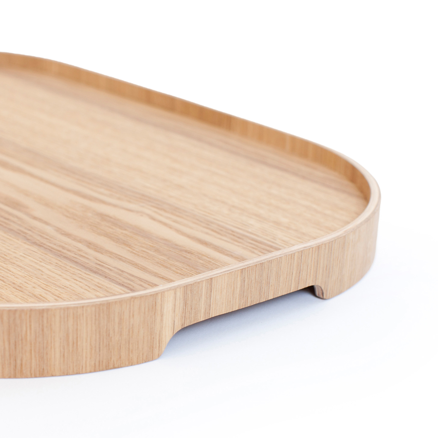 Serving Tray Anti-Slip CurveLine. Large - Willow wood. 43x33x6,5 cm. (Fraxinus mandschurica), - 8