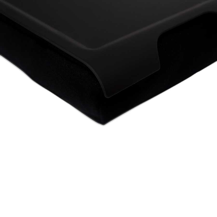 Laptray, Anti-Slip . Large - Black/Black cushion. 46x38x6,5 cm. Plastic, cotton - 7