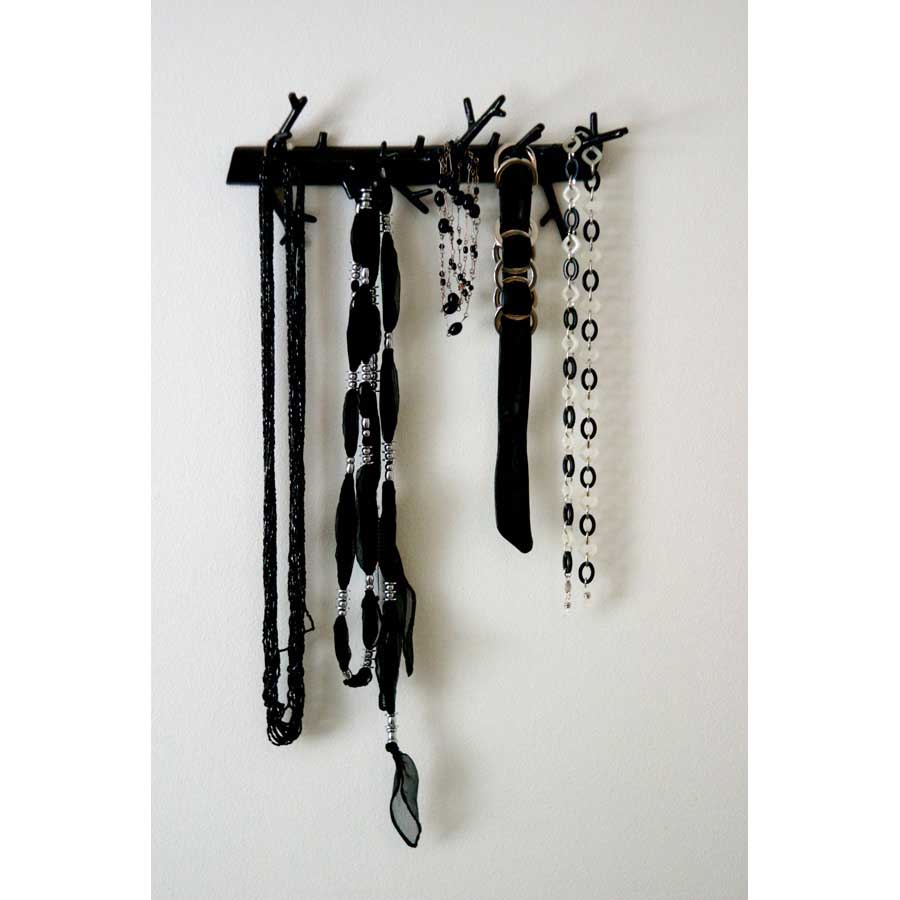 Branch Hanger Long- Black Brown. 31x12x5 cm. Cast iron - 3
