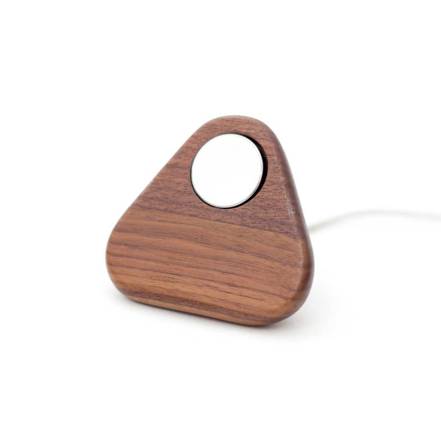 Bosign Apple Watch Charging Station - Tetra Nightstand -  6x6x8 cm. Solid Walnut wood (oiled) (Juglans Nigra L, USA) - 7