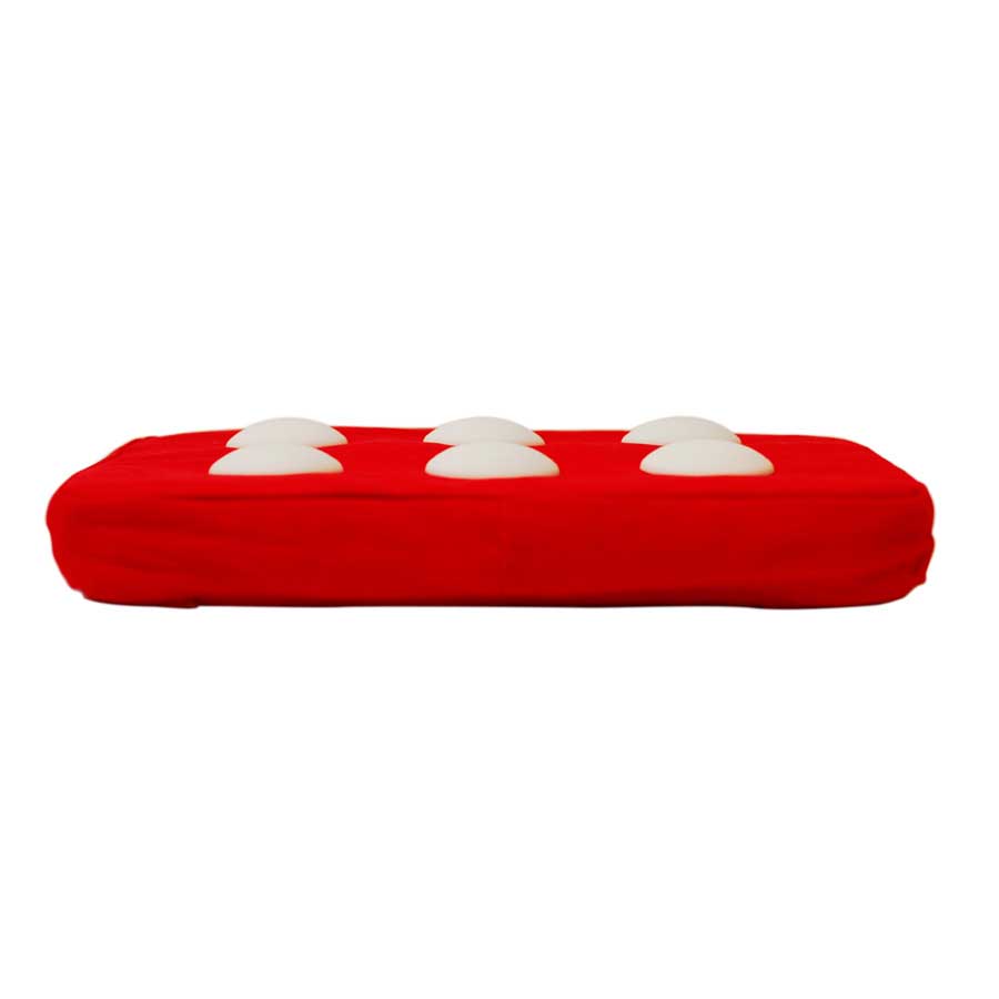 Surfpillow for laptop - Red/White 37x27x6 cm. Cotton, silicone - 2