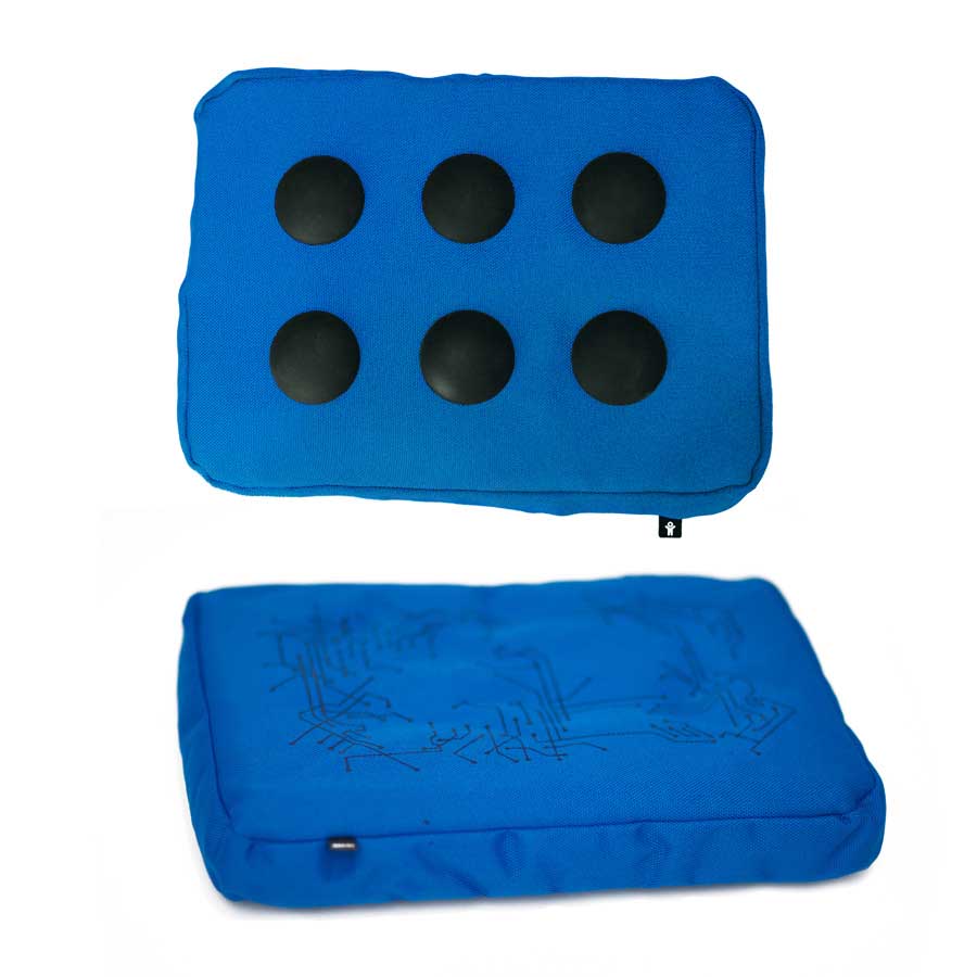 Surfpillow HiTech for laptop - Blue/Black. 37x27x6 cm. Polyester, silicone - 1