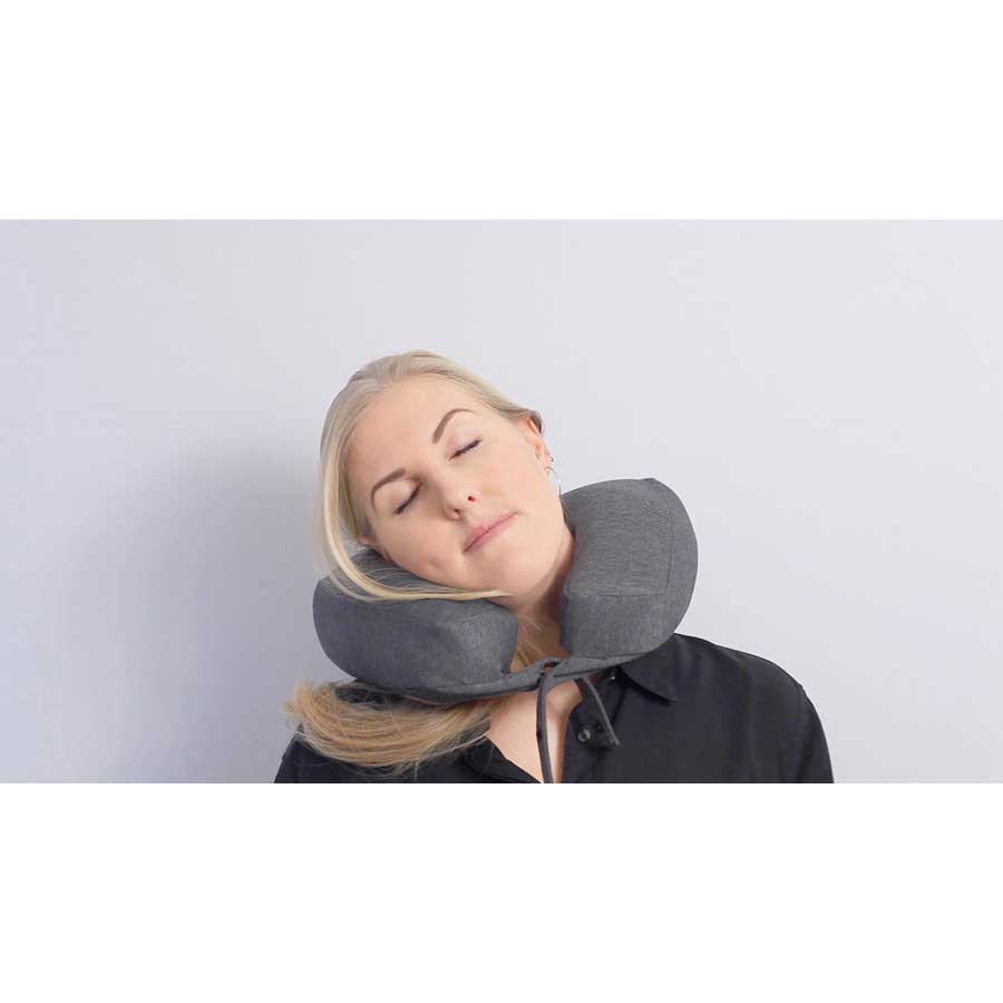 Kneck™ Travel Pillow 3-in-1. Comfort Plus. For laptop, tablet and neck.  Salt &amp; Pepper Gray