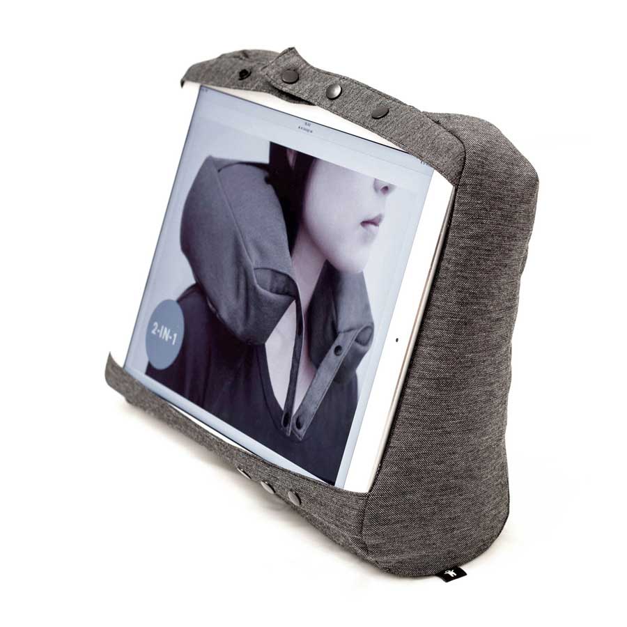 Kneck™ Travel Pillow 3-in-1. Comfort Plus. Salt & Pepper Gray. 33x28x10 cm.  - 7