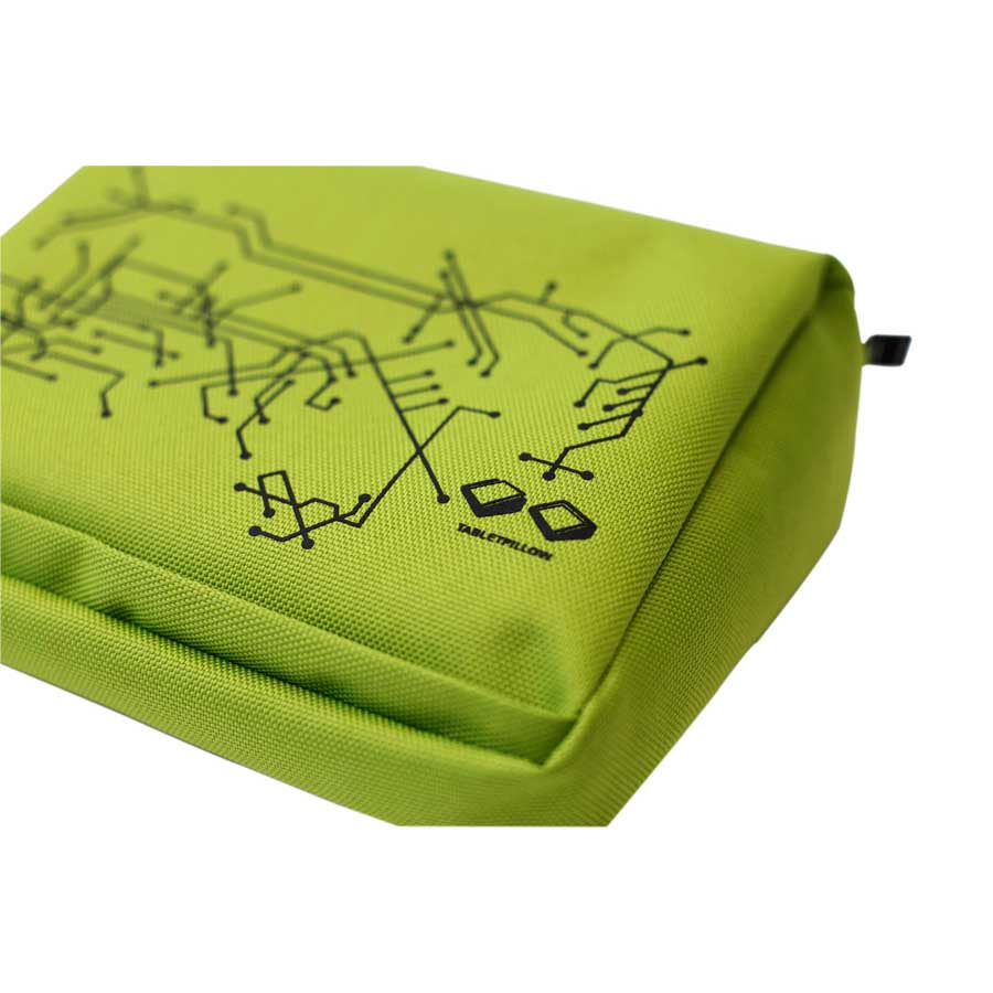 Tabletpillow Hitech for iPad / tablet PC Lime green / Black. Polyester, silicone