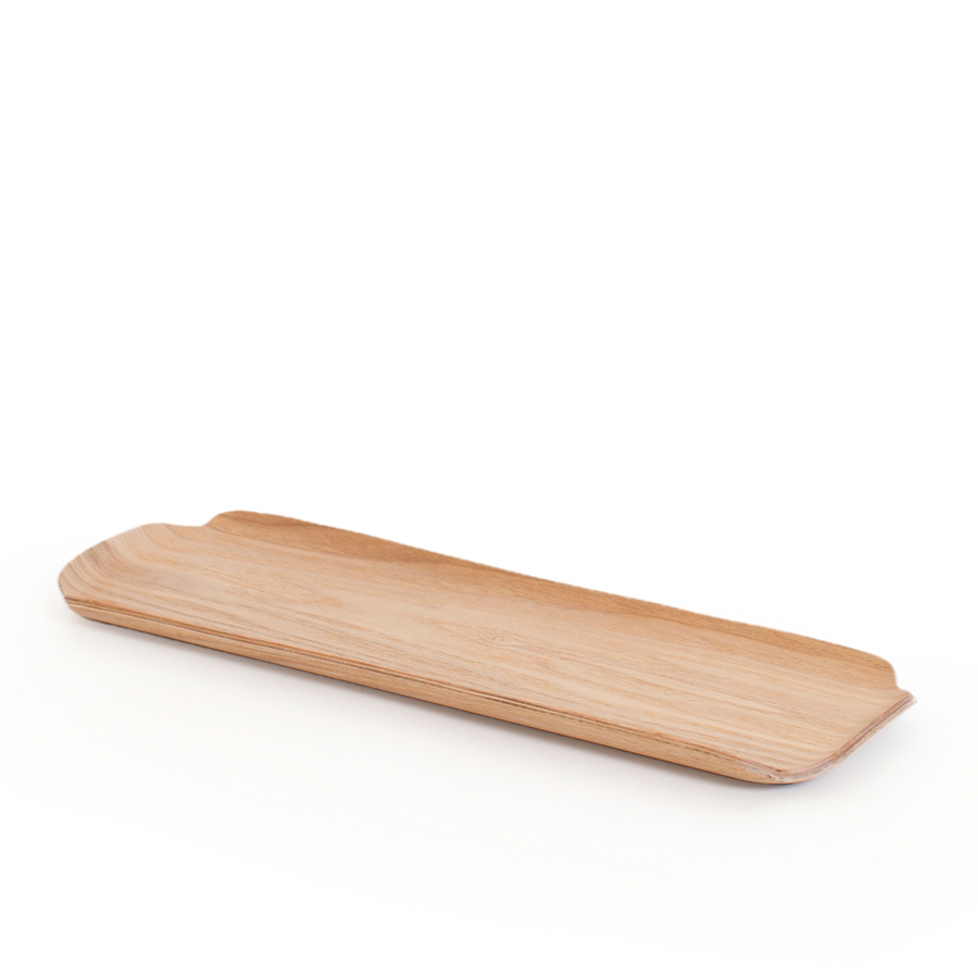 Oil and water proof Countertop Tray Leaf for Bathroom - Willow wood. Satin matt finish. 33x11,5x1,5 cm. Willow (Fraxinus mandschurica). - 6
