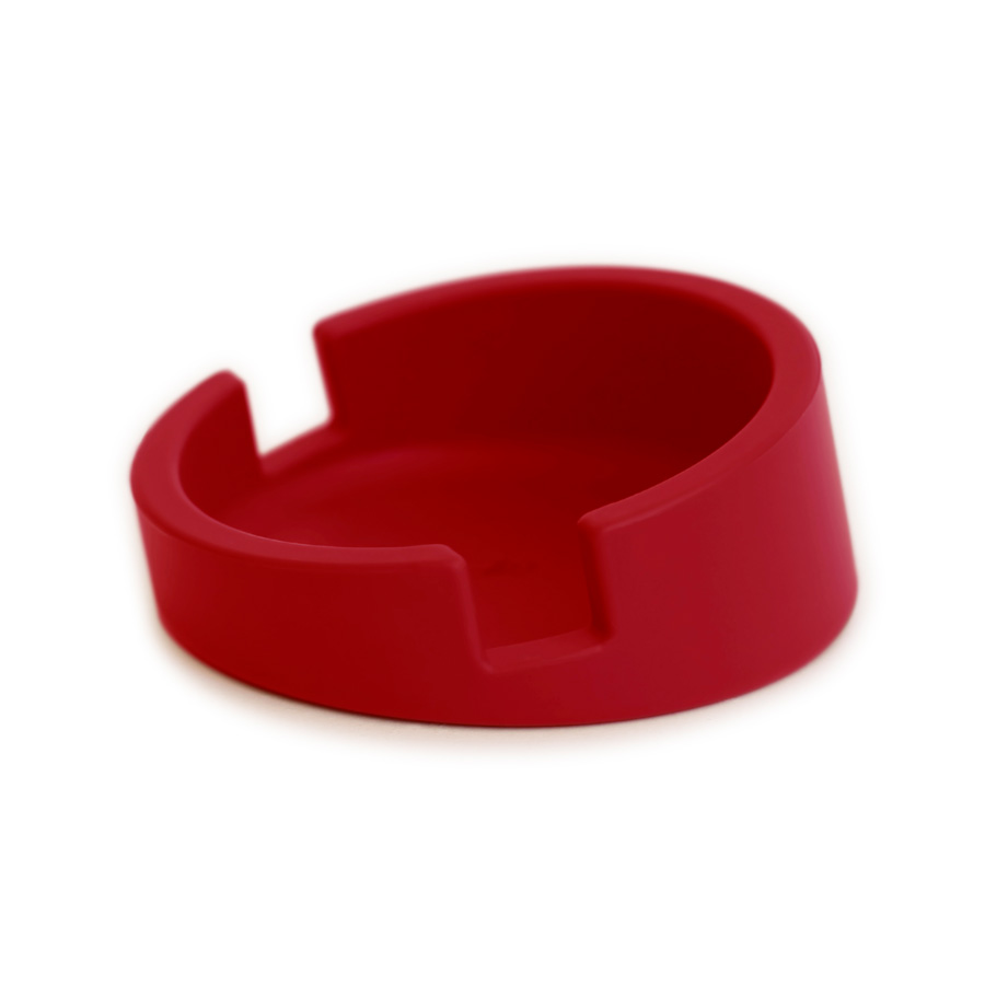 Kitchen Tablet Stand. Cookbook stand for iPad/tablet PC - Red. ø11,4 cm, 4,5 cm high. Silicone - 1