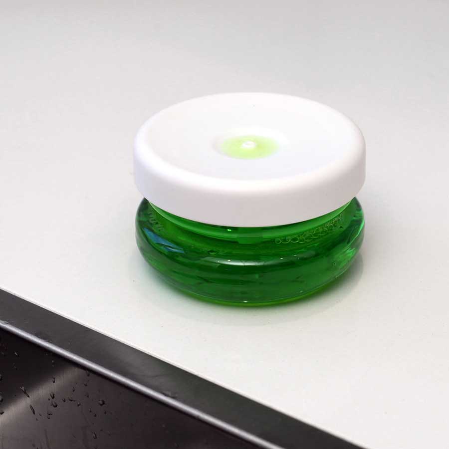 Sustainable Dish Soap Dispenser Do-Dish™ - Graphite Gray/Clear. 10x10x6 cm. PET, plastic - 5