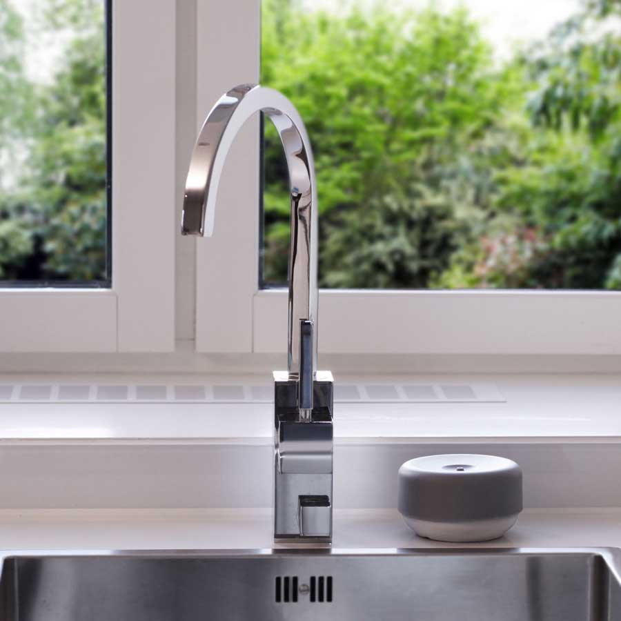 Sustainable Dish Soap Dispenser Do-Dish™ - Gray/Light Gray. ø11x6,5 cm. PET, plastic, silicone - 1