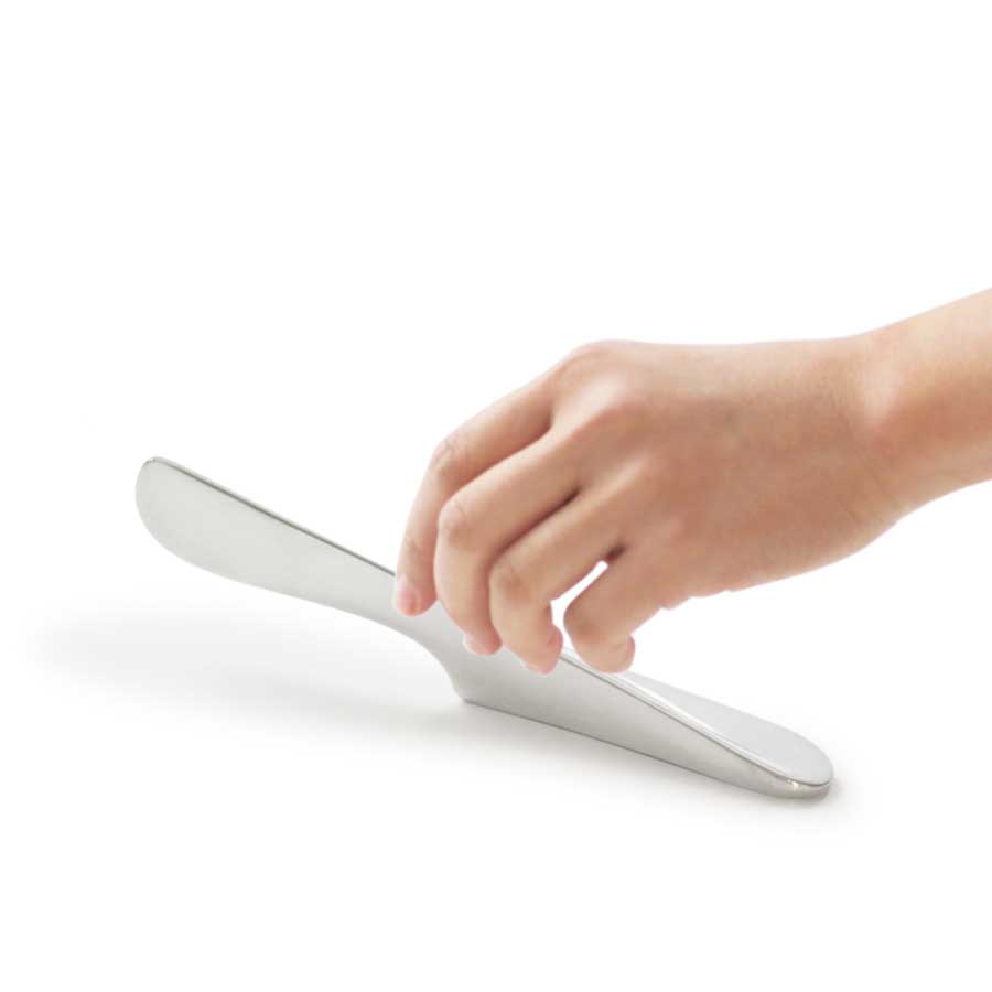 Self standing Spreader Knife Air, Large Stainless steel