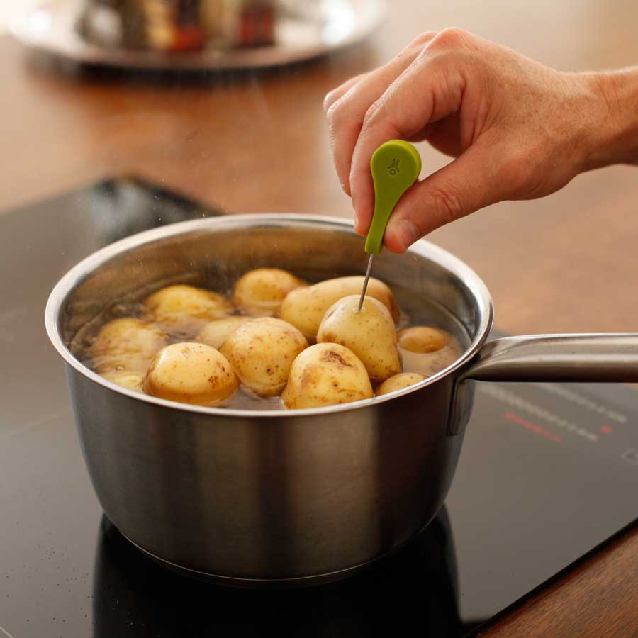 Potato and Cake Tester Air Black. Silicone, stainless steel 