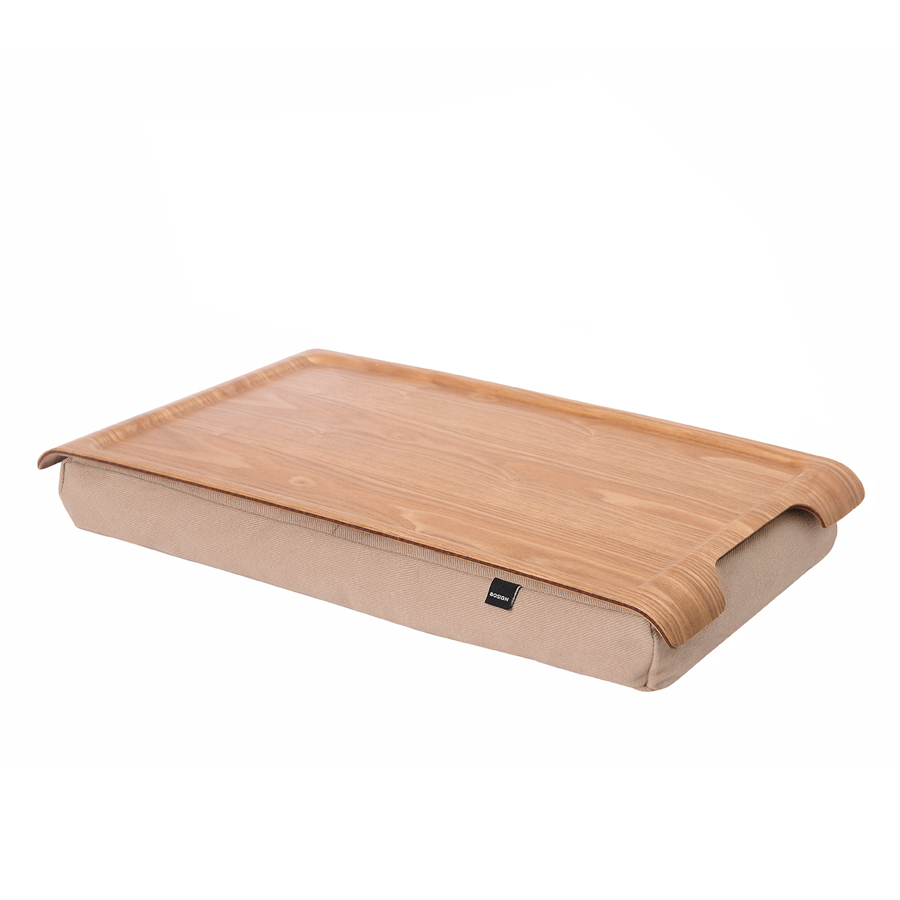 Mini Laptray. Willow wood. Natural cushion. Lacquered surface