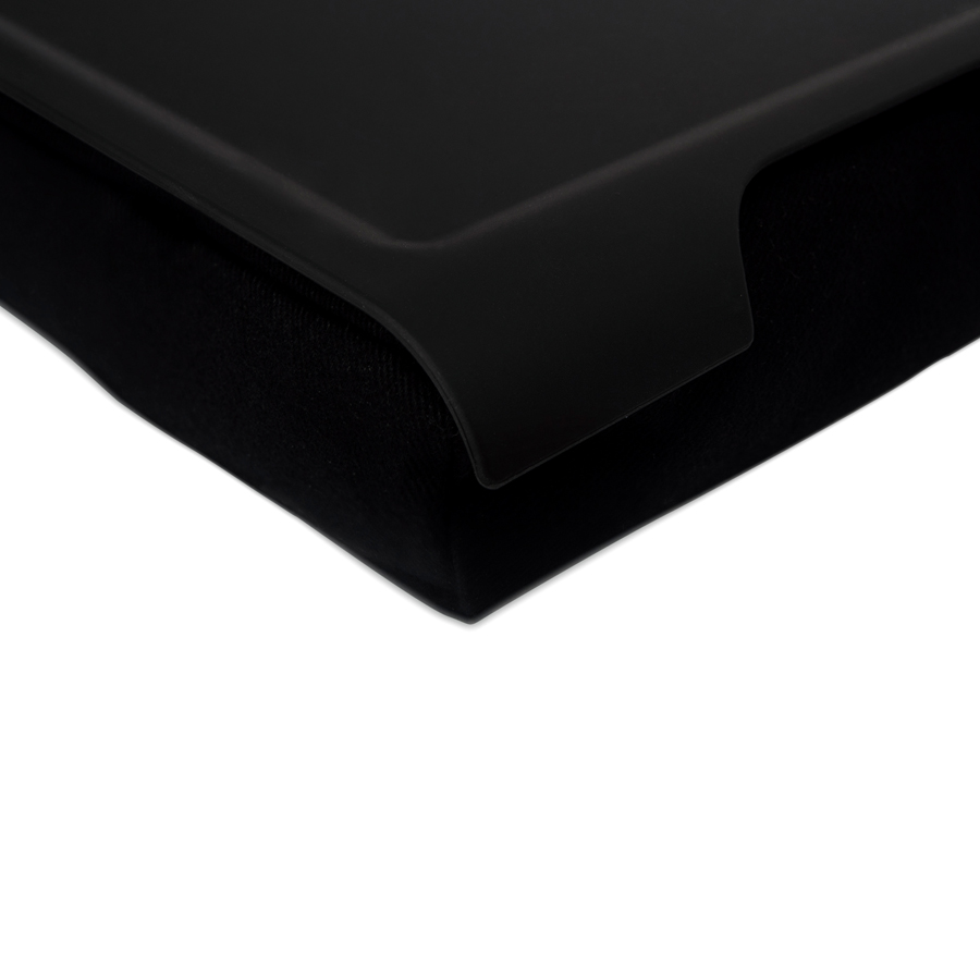 Mini Laptray Anti-Slip Black tray. Black cushion. Matte non-slip surface
