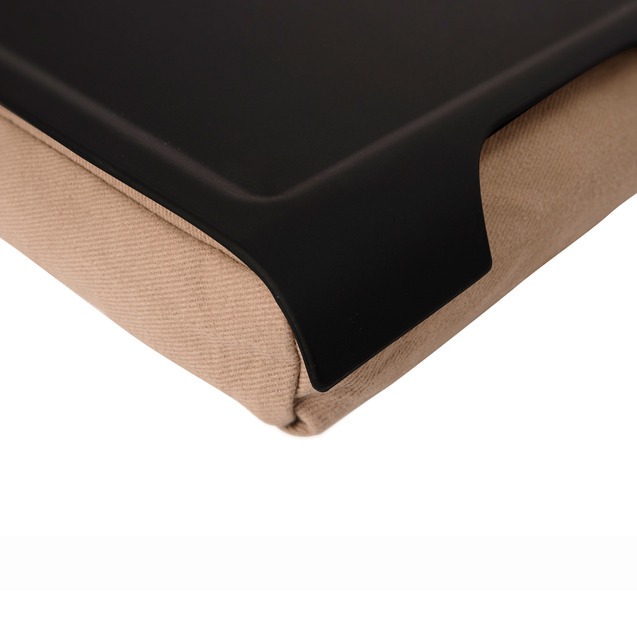 Mini Laptray, Anti-Slip - Black/Natural cushion. 46x23x6,5 cm. Plastic, cotton - 7