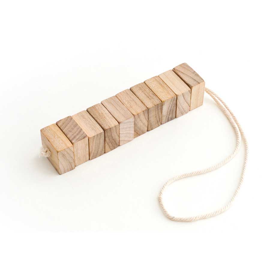 Cedar String Blocks, 10 pcs. Natural. 3x3 cm. Natural Wood fresheners. Cedar wood (white), (Cinnamomum hupehanum) - 8