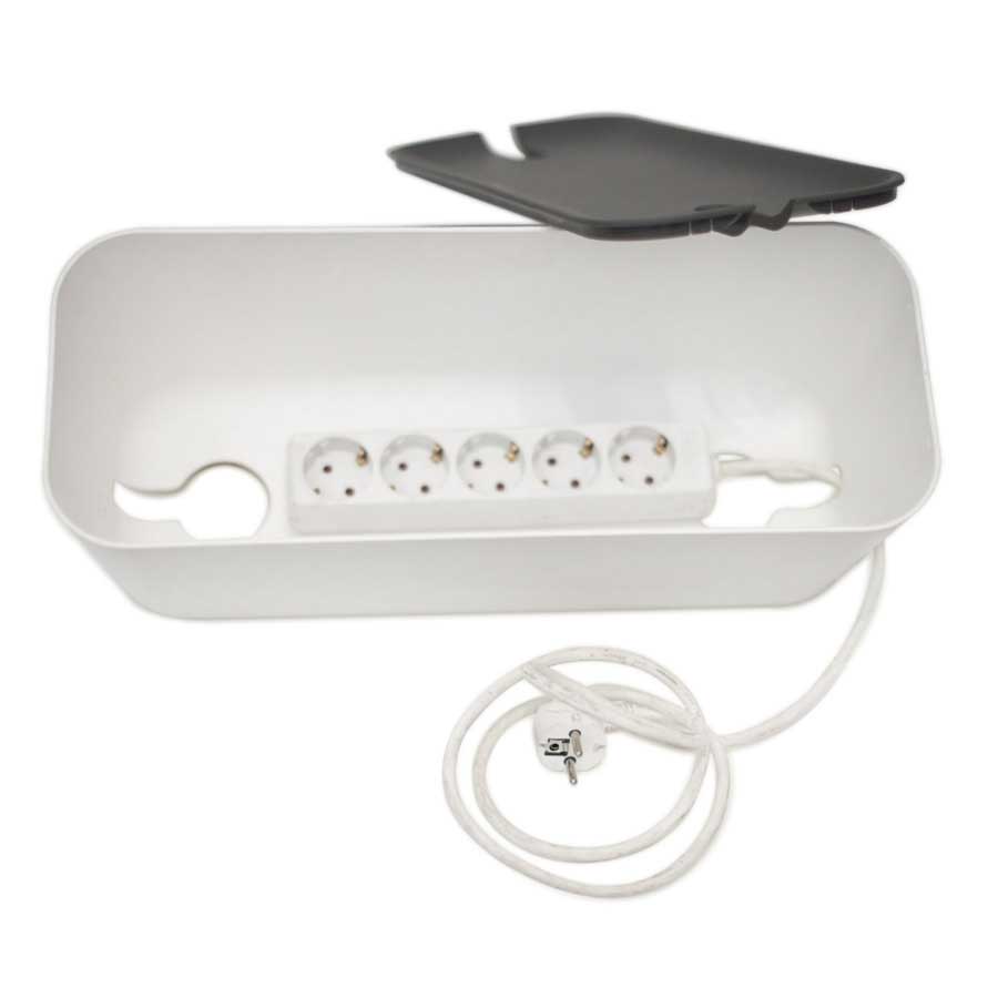 Cable Organiser Hideaway XL
White / Grey. Plastic, silicone