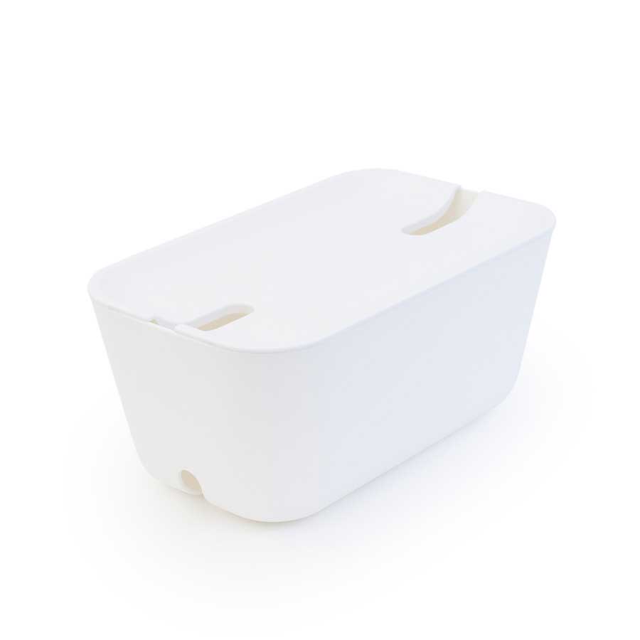 Cable Organiser M. Hideaway - White. 30x18x13,8 cm. Plastic, silicone - 1