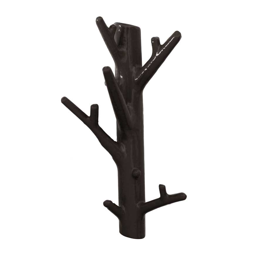Branch Hanger Medium - Black Brown. 8,5x17x6 cm. Cast iron