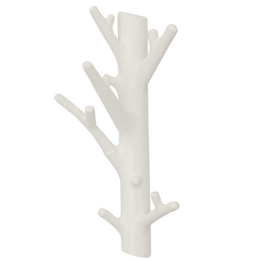 Branch Hanger Medium - White. 8,5x17x6 cm. Cast iron