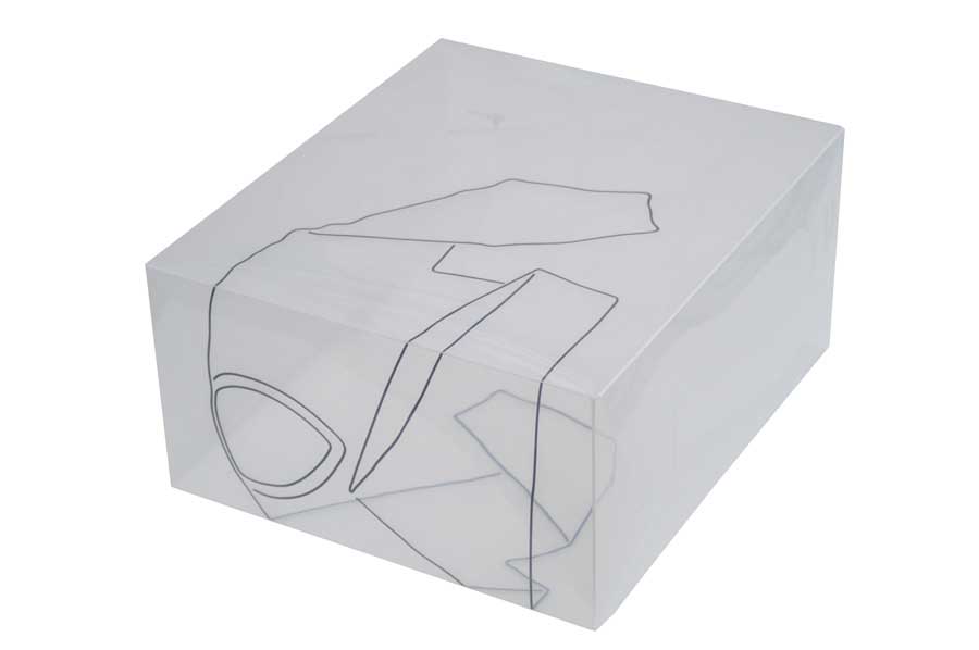 Box for sweaters, 2 pcs - Clear/Black. 32x28x15 cm. Plastic - 3