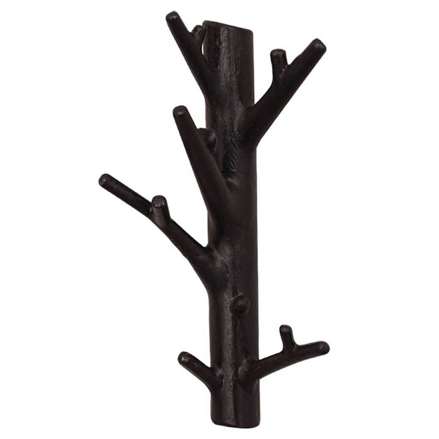 Branch Hanger Medium - Matte Black. 8,5x17x6 cm. Cast iron