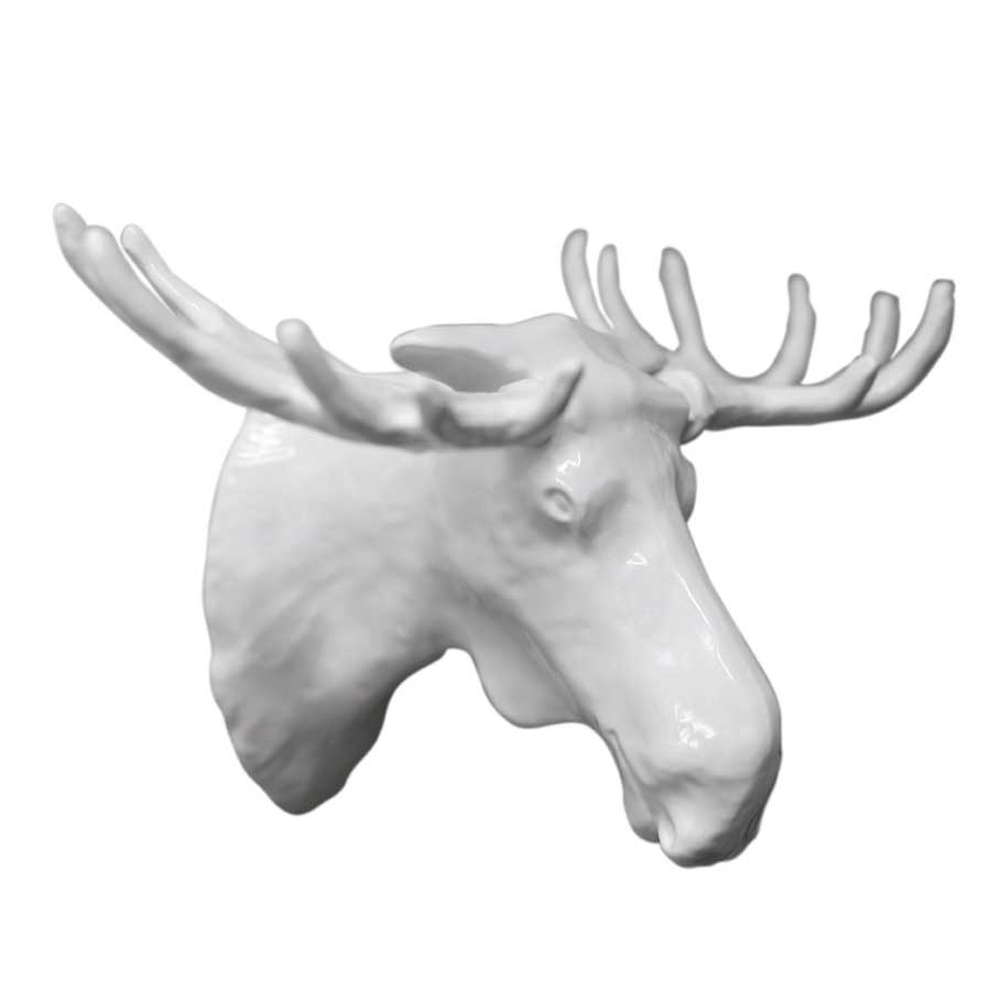 Moose Hook - White. 22x12,5x13,8 cm. Lacquered cast zinc - 1